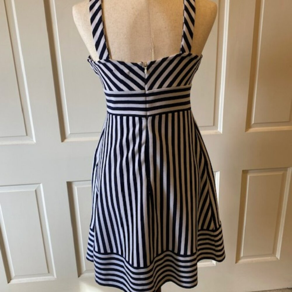 Maison Jules Blue/White Striped Sundress - Picture 3 of 4